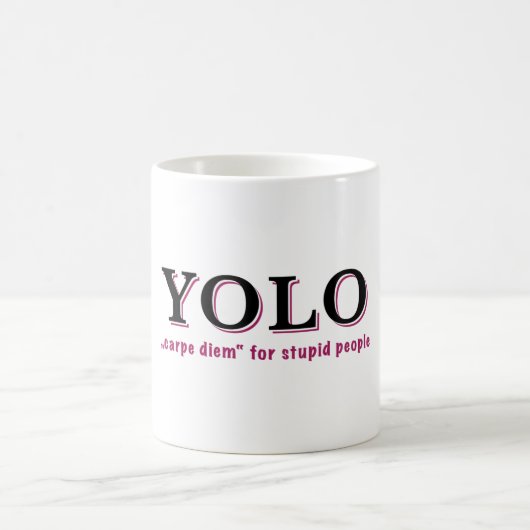 YOLO - Carpe diem voor domme mensen Koffiemok (Center)