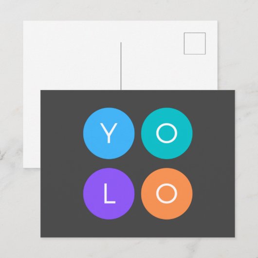 YOLO Citaat Gezegde u slechts één keer leeft Meme Briefkaart (Voorkant / Achterkant)