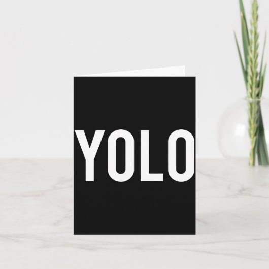 Yolo - Cool New Hip Hop Rap Funny Gift Tee  Kaart (Voorkant)