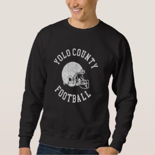 Yolo County Football Retro Footballhelm Terugblik Trui