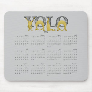 YOLO flexibele pony kalender 2014 Muismat