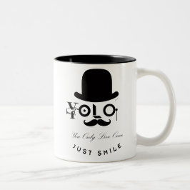 YOLO: Je leeft maar één keer - lach maar! Tweekleurige Koffiemok
