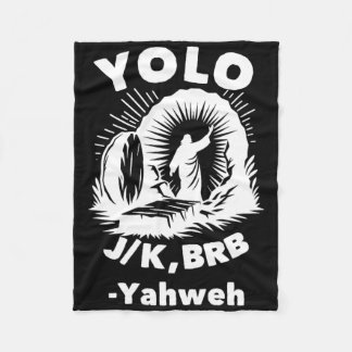 Yolo Jk Brb Jezus Jahweh Opstanding Christelijk Pa Fleece Deken