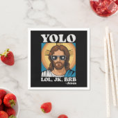 YOLO LOL JK BRB Jesus Grappig Pasen Servet (Insitu)