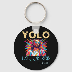 Yolo Lol Jk Brb Jesus Pasen Kerst Grappig Relig Sleutelhanger