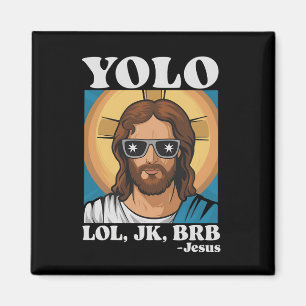 YOLO LOL JK BRB Jezus Grappig Pasen Magneet