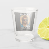 YOLO LOL JK BRB Jezus Grappig Pasen Shot Glas (Achterkant)