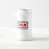 YOLO met rode waarschuwing Bierpul (Voorkant links)