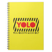 YOLO met rode waarschuwing Notitieboek (Voorkant)