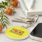 YOLO met rode waarschuwing Sleutelhanger (Voorkant Rechts)