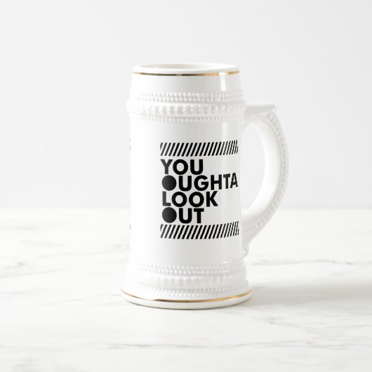 YOLO met voorzichtigheid Bierpul (Voorkant rechts)