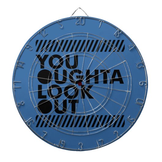 YOLO met voorzichtigheid Dartbord (Voorkant)