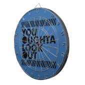 YOLO met voorzichtigheid Dartbord (Voorkant Rechts)