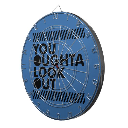 YOLO met voorzichtigheid Dartbord (Voorkant Rechts)