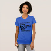 YOLO met voorzichtigheid T-shirt (Voorkant volledig)