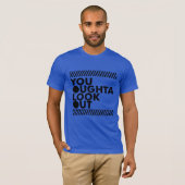 YOLO met voorzichtigheid T-shirt (Voorkant volledig)