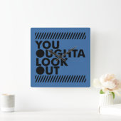 YOLO met voorzichtigheid Vierkante Klok (Huis)