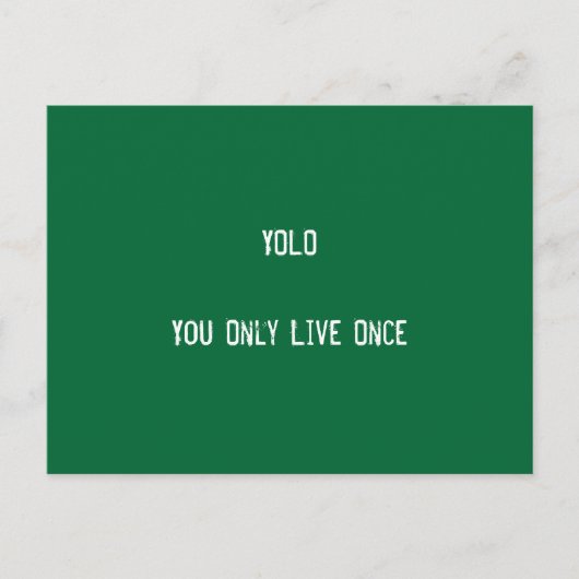 YOLO-productie Briefkaart (Voorkant)