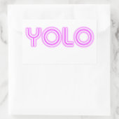YOLO RECHTHOEKIGE STICKER (Tas)