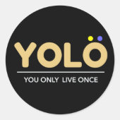 YOLO RONDE STICKER (Voorkant)