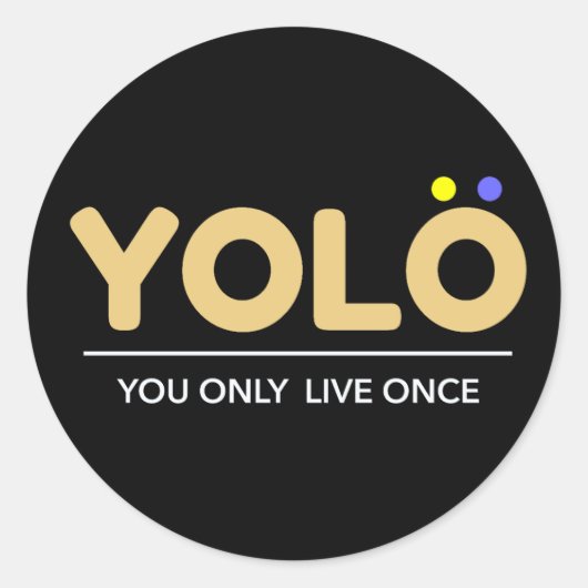 YOLO RONDE STICKER (Voorkant)