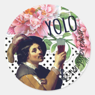 YOLO RONDE STICKER