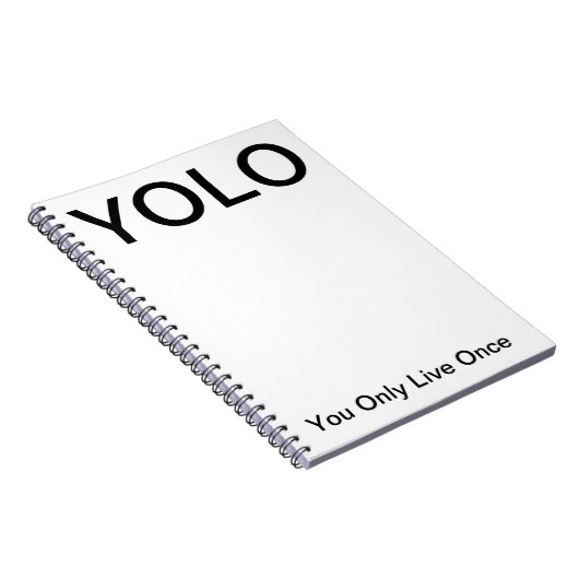 YOLO u leeft slechts één keer per laptop Notitieboek (Rechterzijde)