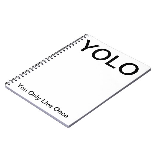 YOLO u leeft slechts één keer per laptop Notitieboek (Linkerzijde)