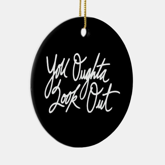 YOLO van Liefde Keramisch Ornament (Rechts)