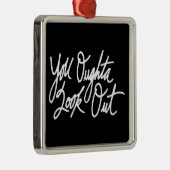 YOLO van Liefde Metalen Ornament (Rechts)