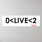 YOLO Wiskunde Funny Poster (Voorkant)