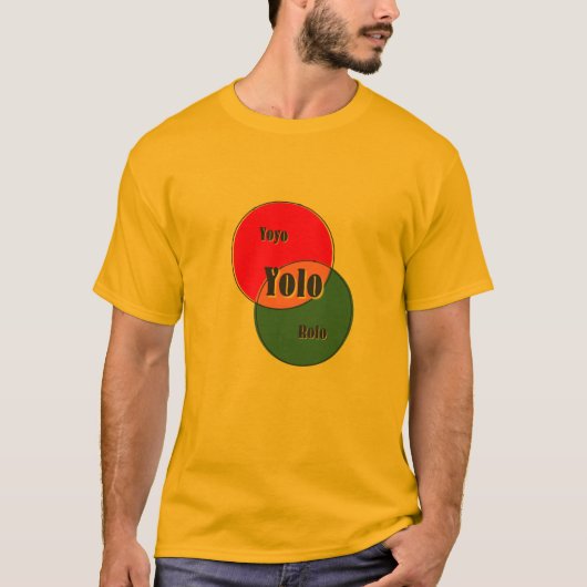 Yolo Yoyo Rolo venn-diagram T-shirt (Voorkant)