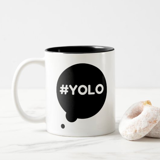 YOLO zwarte 325 ml Mok (Met donut)