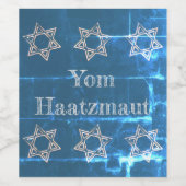 Yom Haatzmaut Israël Onafhankelijkheidsdag Wijnlab Wijn Etiket (Enkel label)