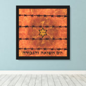 Yom HaShoah Canvas Afdruk (Insitu (Houten vloer))