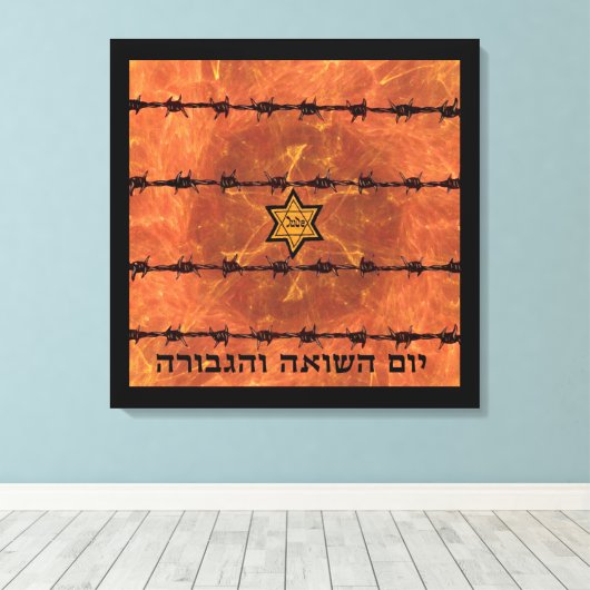 Yom HaShoah Canvas Afdruk (Insitu (Houten vloer))