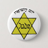 Yom Hashoah Ronde Button 5,7 Cm (Voorkant)