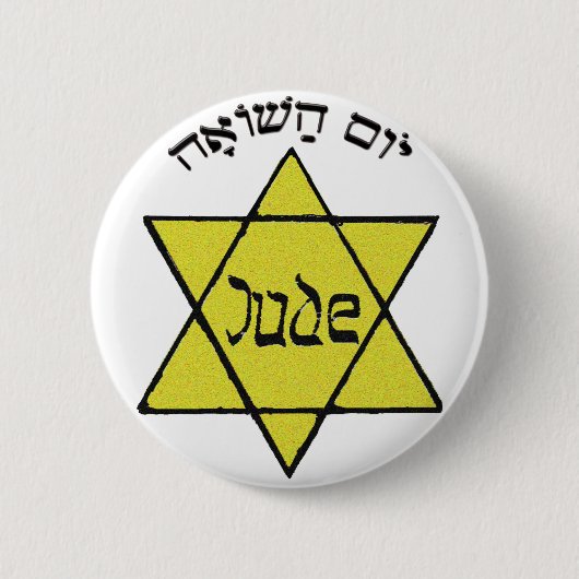 Yom Hashoah Ronde Button 5,7 Cm (Voorkant)