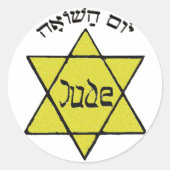 Yom Hashoah Ronde Sticker (Voorkant)