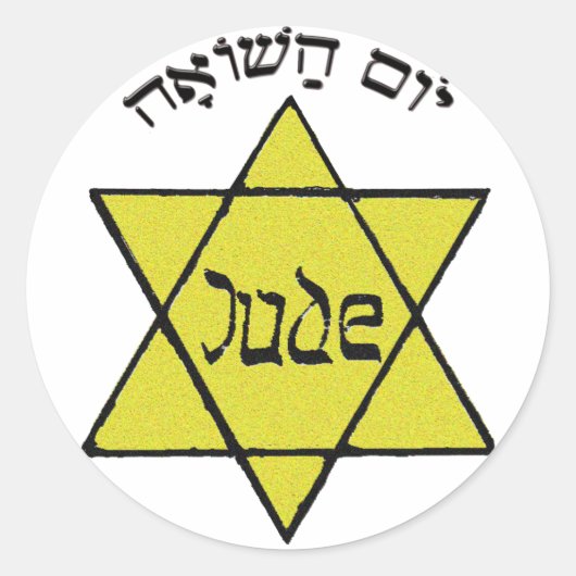 Yom Hashoah Ronde Sticker (Voorkant)
