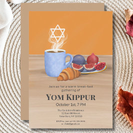 Yom Kippur Breek de Vasten: koffie, granaatappels Kaart