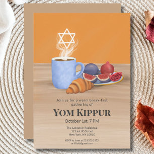 Yom Kippur Breek de Vasten: koffie, granaatappels Kaart