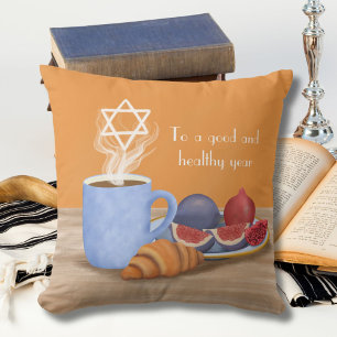 Yom Kippur Breek-de-Vasten: koffie, granaatappels Kussen