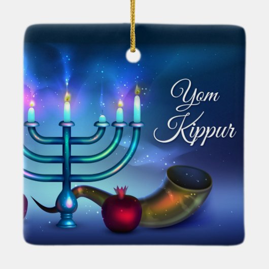 Yom Kippur Ceramic Ornament (Achterkant)
