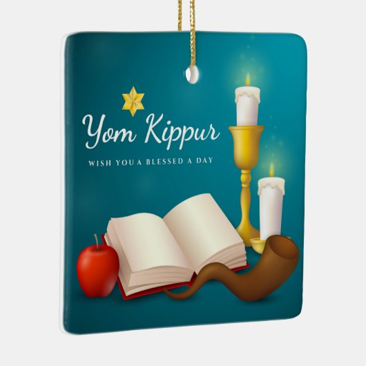 Yom Kippur Ceramic Ornament (Rechts)