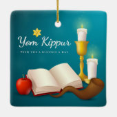 Yom Kippur Ceramic Ornament (Achterkant)