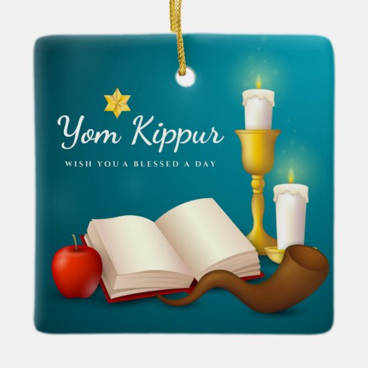 Yom Kippur Ceramic Ornament (Voorkant)