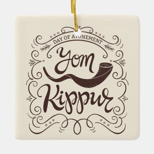 Yom Kippur Ceramic Ornament (Voorkant)
