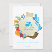 Yom Kippur Decoratieve Cirkel Grafische Groet Kaart (Voorkant)