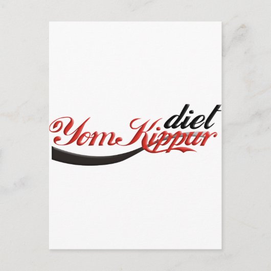 Yom Kippur Diet Briefkaart (Voorkant)